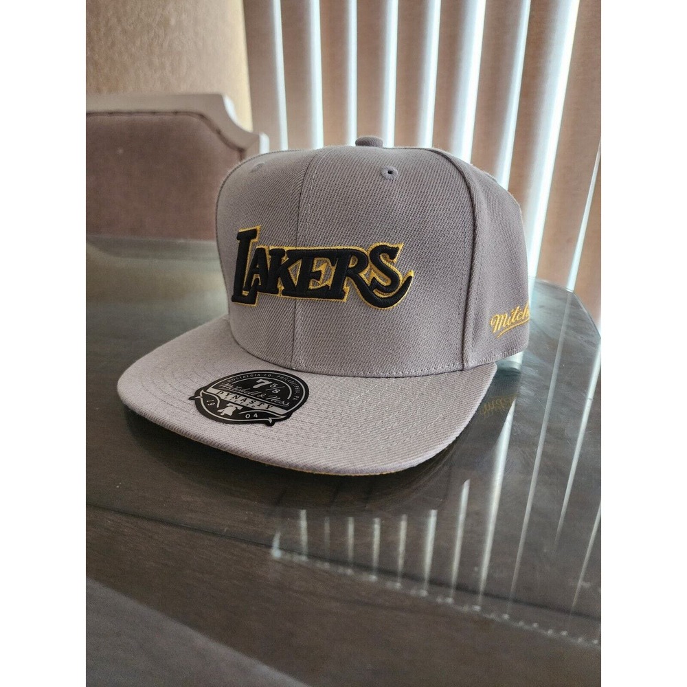 Mitchell & Ness Los Angeles Lakers 50th Anniversary Gray Fitted Cap Size 7 5/8